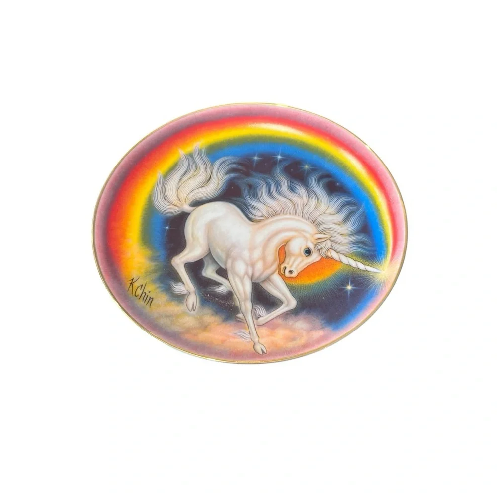 Familiar Spirit Unicorn Rainbow Collector Plate Psychedelic 1332 Of 5000 Trippy